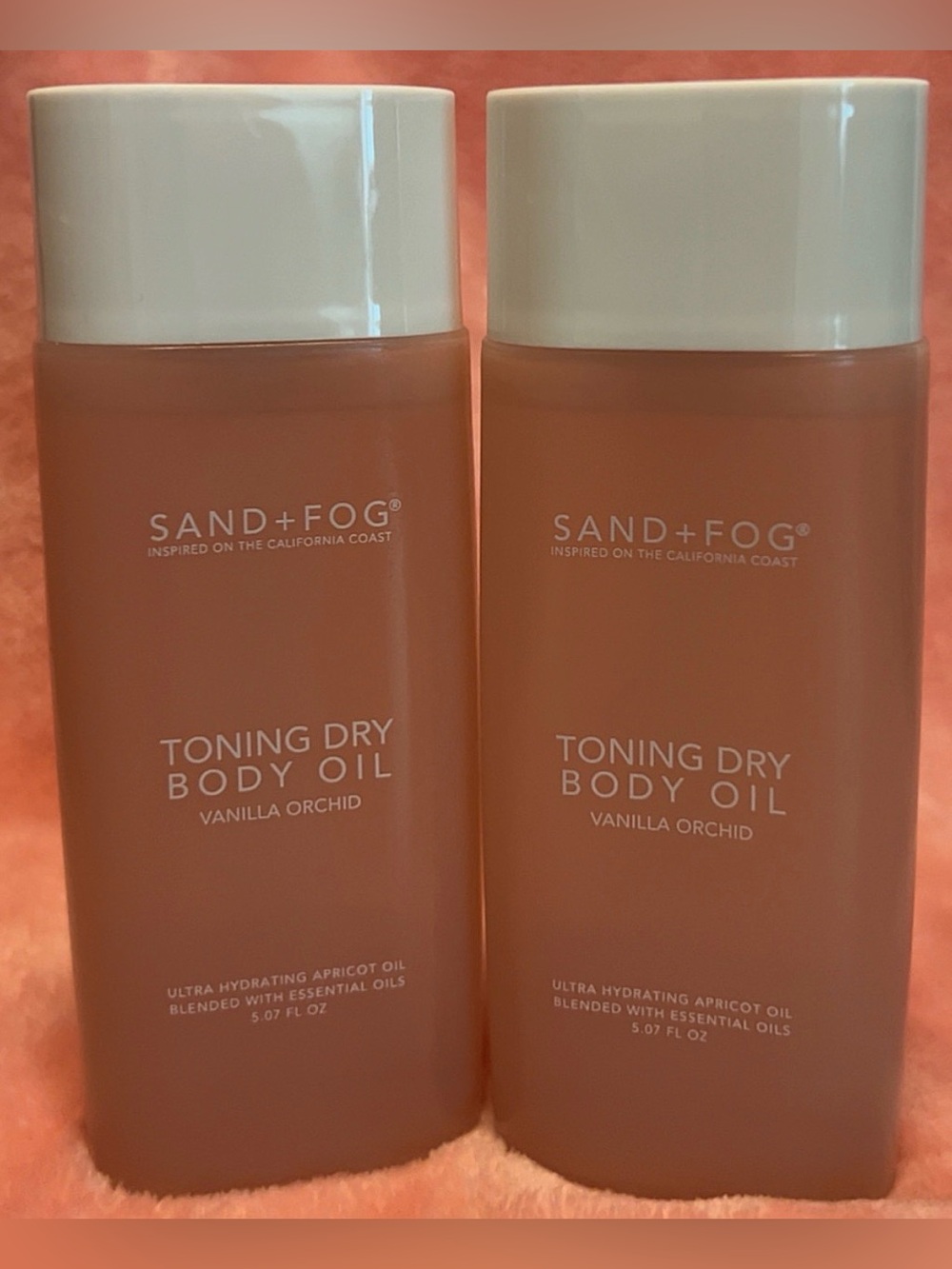 SAND+FOG Vanilla Orchid Toning Dry Body Oil — Coral Peach